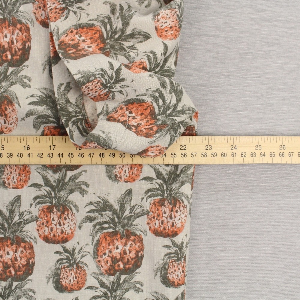 Tommy Bahama Silk Shirt Mens Size M Light Gray Short Sleeve Button Up Pineapples - Picture 5 of 8